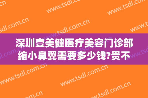 深圳壹美健医疗美容门诊部缩小鼻翼需要多少钱?贵不贵?(深圳壹号医美整形医院怎样)