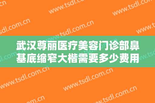武汉尊丽医疗美容门诊部鼻基底缩窄大楷需要多少费用?贵不贵?