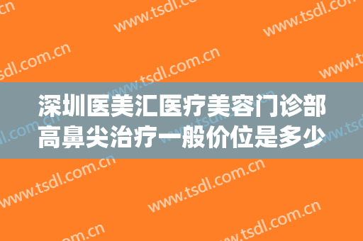 深圳医美汇医疗美容门诊部高鼻尖治疗一般价位是多少钱?怎么样?(深圳高端医美整形医院)