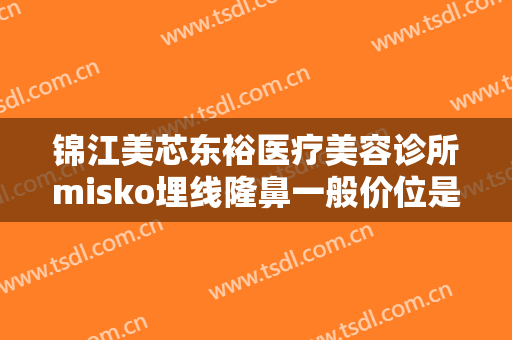 锦江美芯东裕医疗美容诊所misko埋线隆鼻一般价位是多少钱?效果怎么样?