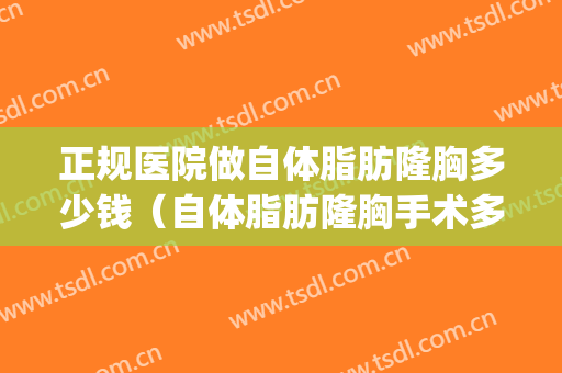 正规医院做自体脂肪隆胸多少钱（自体脂肪隆胸手术多少钱?）(做自体脂肪隆胸一般多少钱)