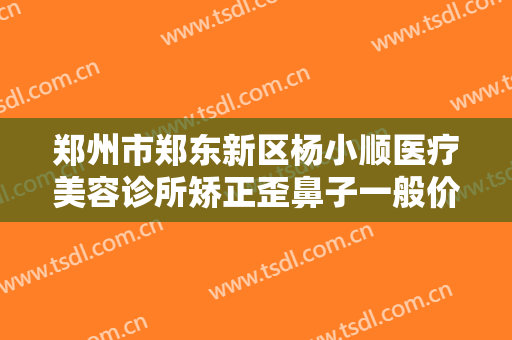 郑州市郑东新区杨小顺医疗美容诊所矫正歪鼻子一般价位是多少?好不好?