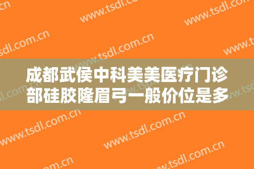 成都武侯中科美美医疗门诊部硅胶隆眉弓一般价位是多少钱?贵不贵?