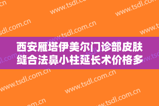 西安雁塔伊美尔门诊部皮肤缝合法鼻小柱延长术价格多少钱?怎么样?