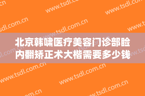 北京韩啸医疗美容门诊部睑内翻矫正术大楷需要多少钱?靠谱吗?(韩美整形医院正规吗)