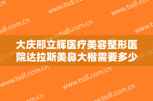 大庆邢立辉医疗美容整形医院达拉斯美鼻大楷需要多少费用?效果怎么样?
