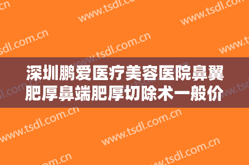 深圳鹏爱医疗美容医院鼻翼肥厚鼻端肥厚切除术一般价位是多少钱?怎么样?