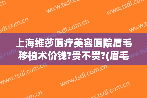 上海维莎医疗美容医院眉毛移植术价钱?贵不贵?(眉毛移植价格)