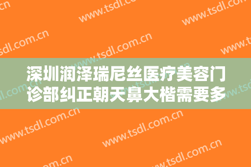 深圳润泽瑞尼丝医疗美容门诊部纠正朝天鼻大楷需要多少费用?好不好?