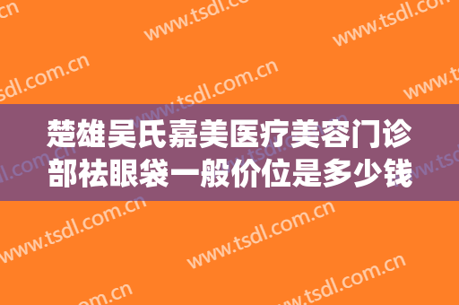 楚雄吴氏嘉美医疗美容门诊部祛眼袋一般价位是多少钱?可靠吗?(楚雄吴氏嘉美整形医院招聘)