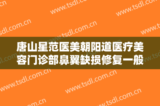 唐山星范医美朝阳道医疗美容门诊部鼻翼缺损修复一般多少钱?怎么样?