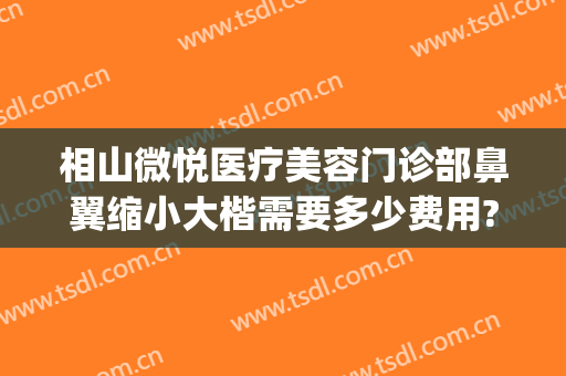 相山微悦医疗美容门诊部鼻翼缩小大楷需要多少费用?靠谱吗?(微整形缩小鼻翼多少钱)
