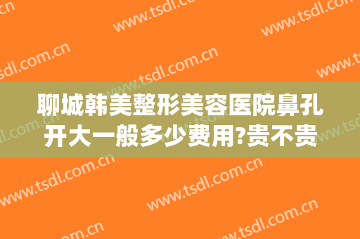 聊城韩美整形美容医院鼻孔开大一般多少费用?贵不贵?(聊城正规整形医院)