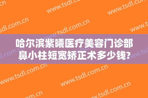 哈尔滨紫曦医疗美容门诊部鼻小柱短宽矫正术多少钱?靠谱吗?
