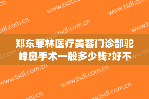 郑东菲林医疗美容门诊部驼峰鼻手术一般多少钱?好不好?(驼峰鼻手术费用)