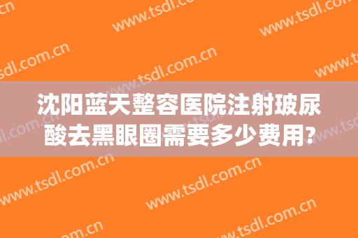 沈阳蓝天整容医院注射玻尿酸去黑眼圈需要多少费用?怎么样?(黑眼圈打玻尿酸多少钱)