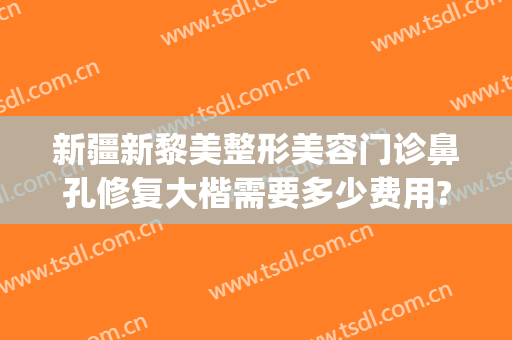 新疆新黎美整形美容门诊鼻孔修复大楷需要多少费用?多长时间恢复?(新疆黎美整形美容医院)