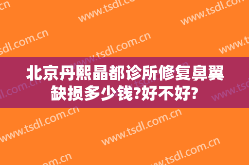 北京丹熙晶都诊所修复鼻翼缺损多少钱?好不好?