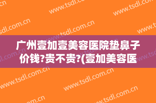 广州壹加壹美容医院垫鼻子价钱?贵不贵?(壹加美容医院好吗)