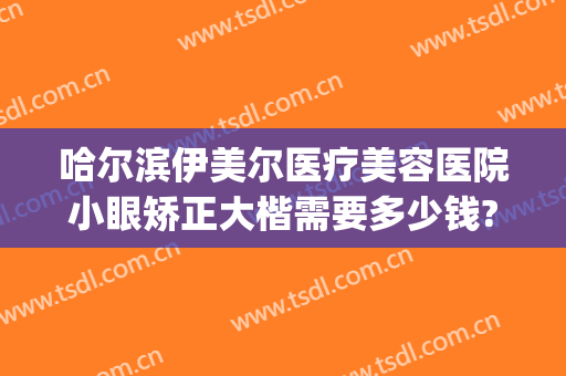 哈尔滨伊美尔医疗美容医院小眼矫正大楷需要多少钱?贵不贵?(哈尔滨伊美尔整形医院医生)