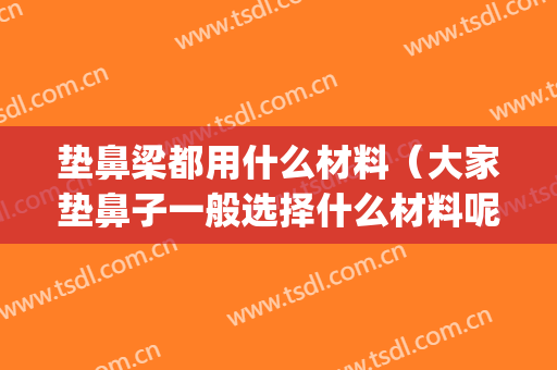 垫鼻梁都用什么材料（大家垫鼻子一般选择什么材料呢?）(垫鼻梁用什么材料比较好)