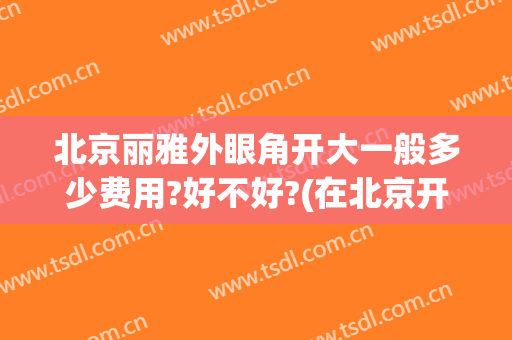 北京丽雅外眼角开大一般多少费用?好不好?(在北京开眼角多少钱)