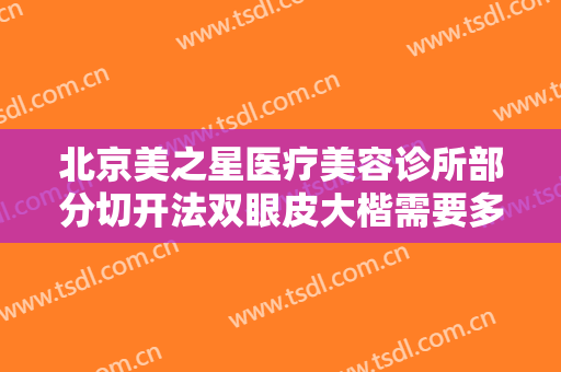 北京美之星医疗美容诊所部分切开法双眼皮大楷需要多少费用?贵不贵?