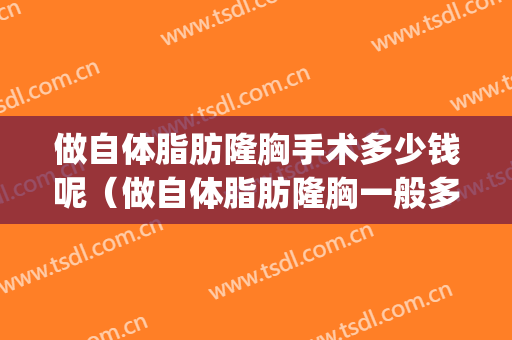做自体脂肪隆胸手术多少钱呢（做自体脂肪隆胸一般多少钱）(自体脂肪隆胸大概多少钱左右)
