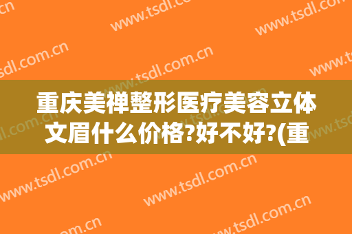 重庆美禅整形医疗美容立体文眉什么价格?好不好?(重庆最好的纹眉机构)