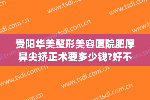 贵阳华美整形美容医院肥厚鼻尖矫正术要多少钱?好不好?(贵阳整形美容医院)