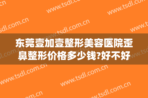 东莞壹加壹整形美容医院歪鼻整形价格多少钱?好不好?(壹美整形美容医院怎么样)