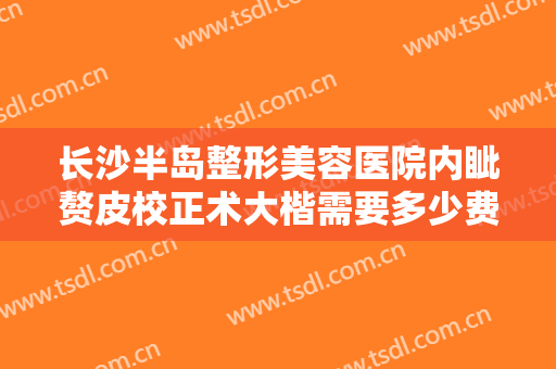 长沙半岛整形美容医院内眦赘皮校正术大楷需要多少费用?需要多久恢复?