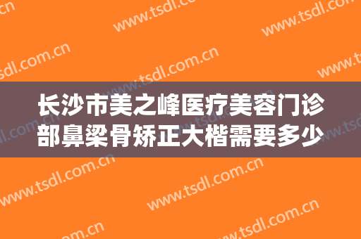 长沙市美之峰医疗美容门诊部鼻梁骨矫正大楷需要多少钱?好不好?(长沙美之峰医疗美容怎么样)