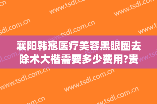 襄阳韩寇医疗美容黑眼圈去除术大楷需要多少费用?贵不贵?(襄阳韩寇双眼皮怎么样)