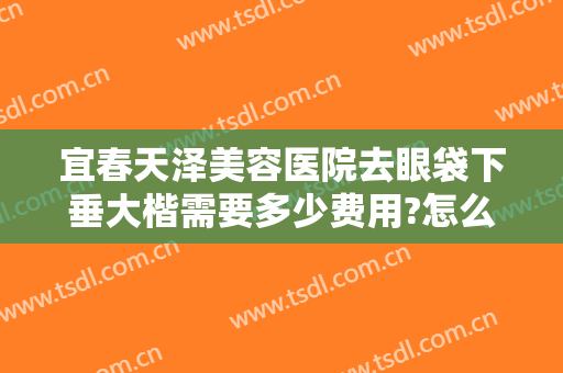 宜春天泽美容医院去眼袋下垂大楷需要多少费用?怎么样?