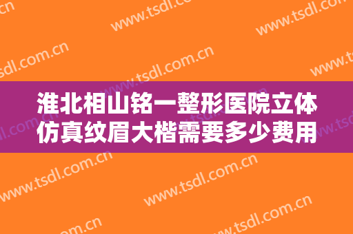 淮北相山铭一整形医院立体仿真纹眉大楷需要多少费用?贵不贵?