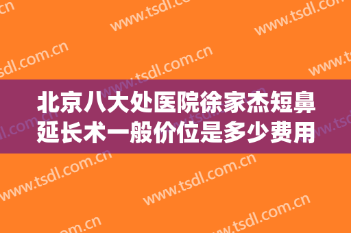 北京八大处医院徐家杰短鼻延长术一般价位是多少费用?靠谱吗?(北京八大处医院隆鼻)