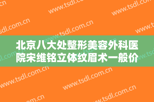 北京八大处整形美容外科医院宋维铭立体纹眉术一般价位是多少费用?贵不贵?