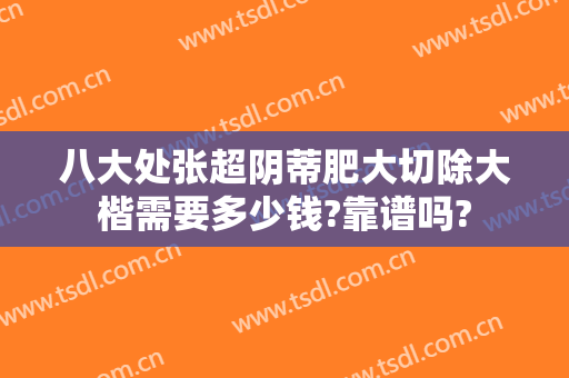 八大处张超阴蒂肥大切除大楷需要多少钱?靠谱吗?