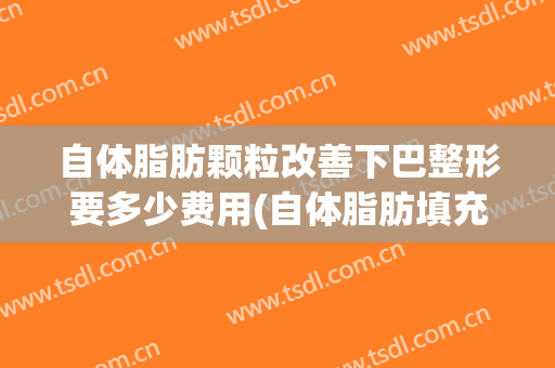 自体脂肪颗粒改善下巴整形要多少费用(自体脂肪填充下巴)