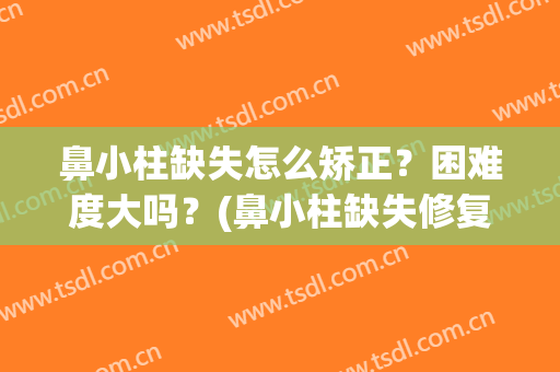 鼻小柱缺失怎么矫正？困难度大吗？(鼻小柱缺失修复照片)
