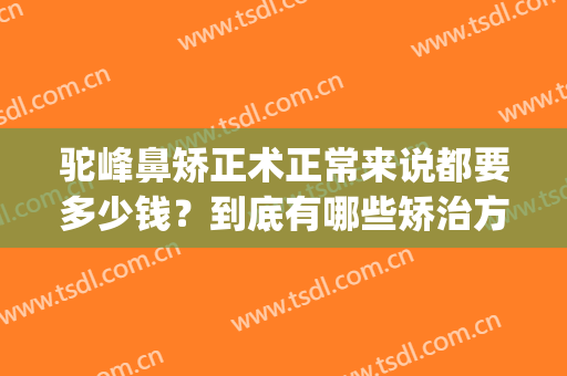 驼峰鼻矫正术正常来说都要多少钱？到底有哪些矫治方法？(驼峰鼻矫正手术)
