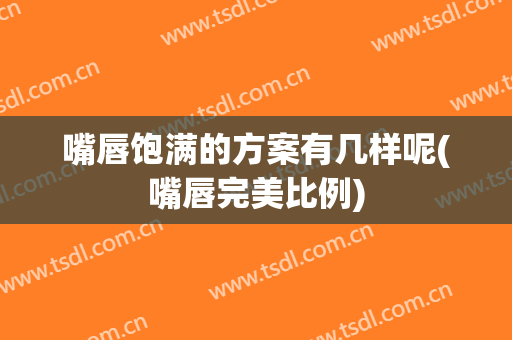 嘴唇饱满的方案有几样呢(嘴唇完美比例)