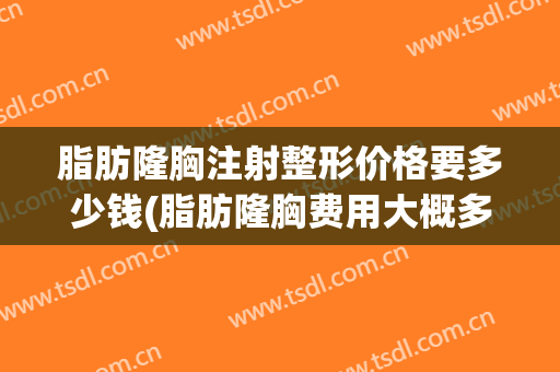 脂肪隆胸注射整形价格要多少钱(脂肪隆胸费用大概多少钱呢)