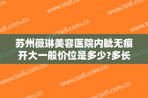 苏州薇琳美容医院内眦无痕开大一般价位是多少?多长时间恢复?