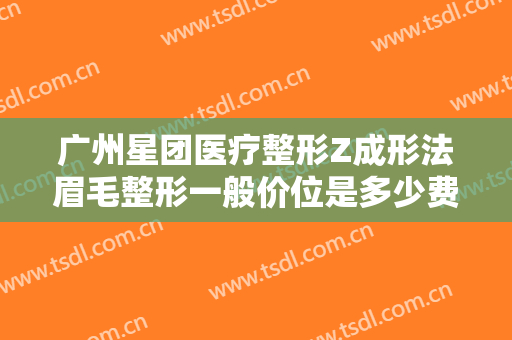 广州星团医疗整形Z成形法眉毛整形一般价位是多少费用?效果怎么样?