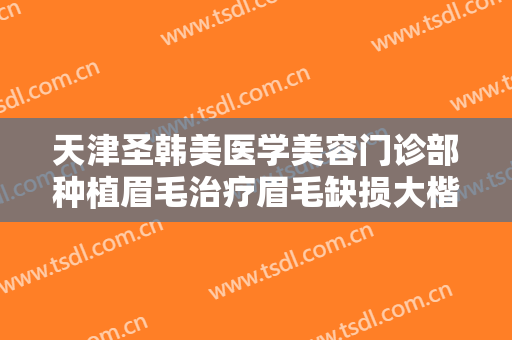 天津圣韩美医学美容门诊部种植眉毛治疗眉毛缺损大楷需要多少钱?怎么样?