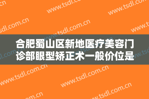 合肥蜀山区新地医疗美容门诊部眼型矫正术一般价位是多少费用?贵不贵?