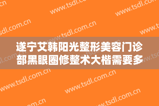 遂宁艾韩阳光整形美容门诊部黑眼圈修整术大楷需要多少费用?靠谱吗?