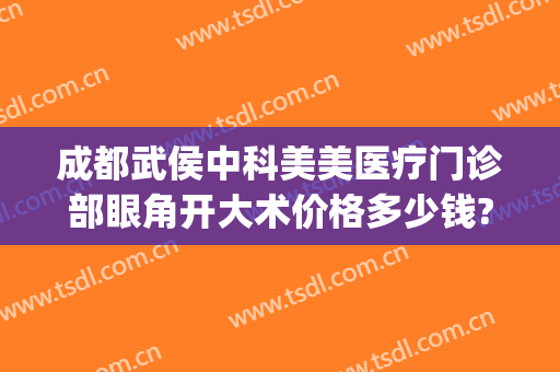 成都武侯中科美美医疗门诊部眼角开大术价格多少钱?怎么样?(成都中科致美医疗美容门诊部)